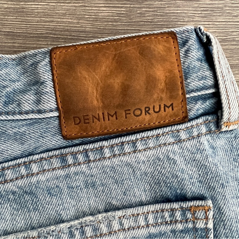 ARITZIA Denim Forum The Ex Boyfriend Shorts Size 30 High Rise Blue Festival 90s - Picture 10 of 10